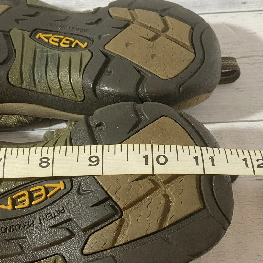 Keen Sandals Mens 13 Green Brown Waterproof Outdoor Hiking Rugged Trail Shoes